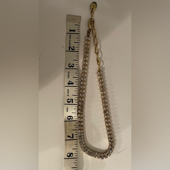 Gold Tone & Rhinestone Necklace - Picture 7 of 8